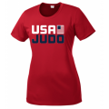 W's Flag USA Judo SS Tee - Red