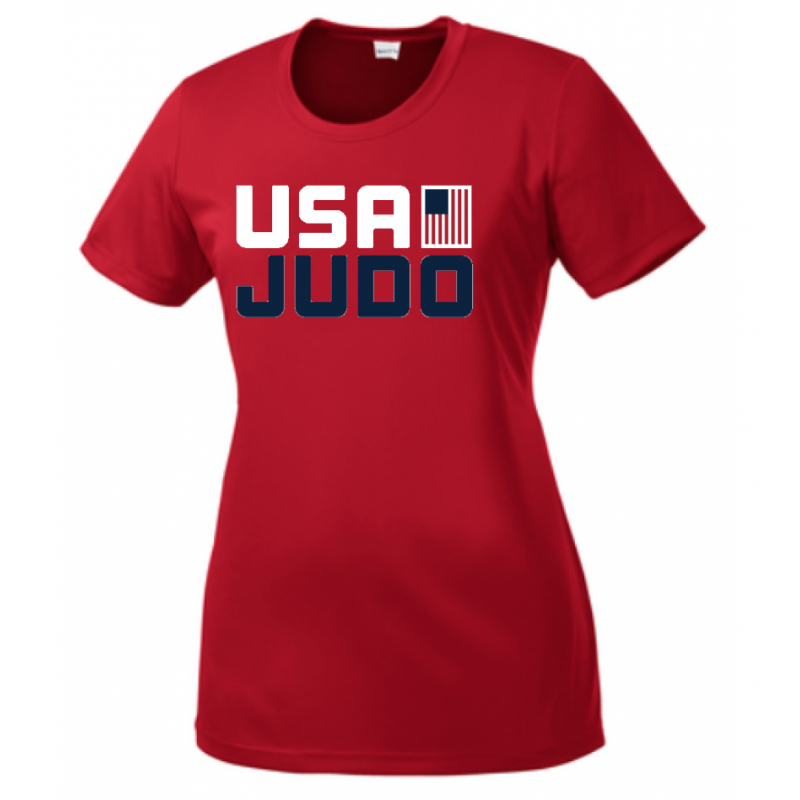 W's Flag USA Judo SS Tee - Red